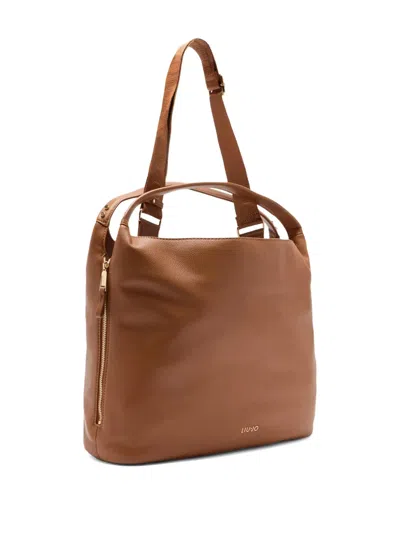Liu •jo Large Hobo Bag With Strap In Brown