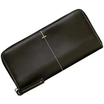 Pre-owned Tod's Leather Long Wallet (bi-fold) () In Brown