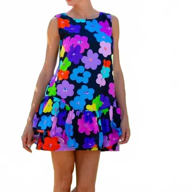 The House Of Perna Margie Dress In Multicolor In Animal Print