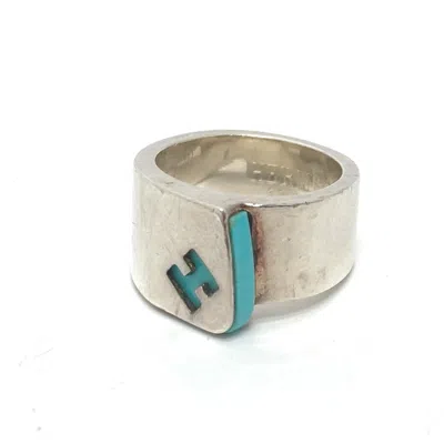 Pre-owned Hermes Blue Band Ring ()