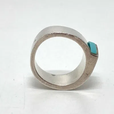 Pre-owned Hermes Blue Band Ring ()