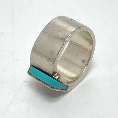 Pre-owned Hermes Blue Band Ring ()