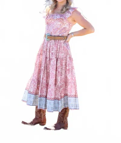 Scandal Italy Meredith Ruffle Dress In Pink In Pink