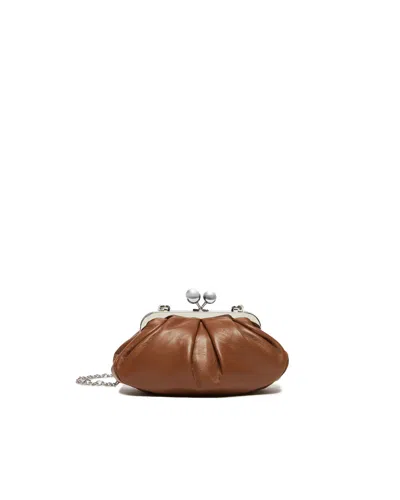 Weekend Max Mara Borsa A Tracolla Pasticcino Small Cuoio In Blue