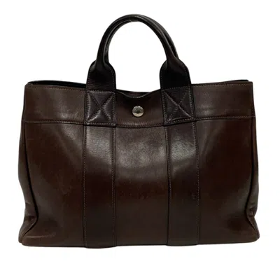 Pre-owned Hermes Brown Leather Tote Bag ()