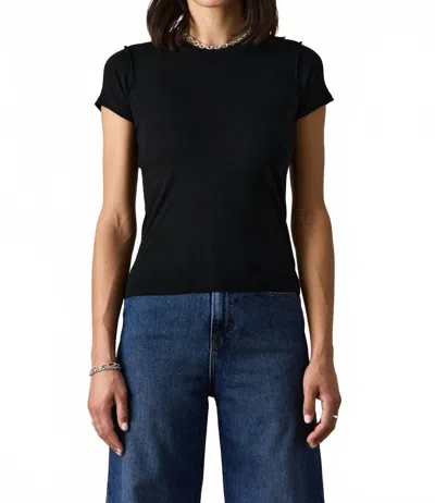 Nsf Alessi Shrunken Fine Jersey Tee In Black In Black