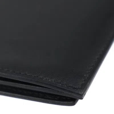 Pre-owned Hermes Citizen Twill Black Swift Leather Wallet (bi-fold) ()