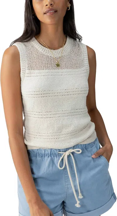 Sanctuary Waves Of Summer Shell Sweater In Macrame In Animal Print