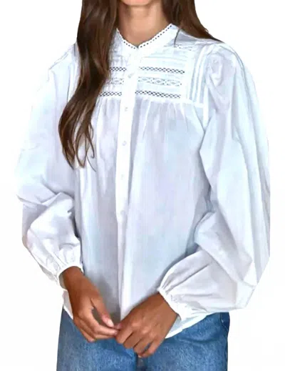By Together Woven Cotton Button Down Shirt In White In White
