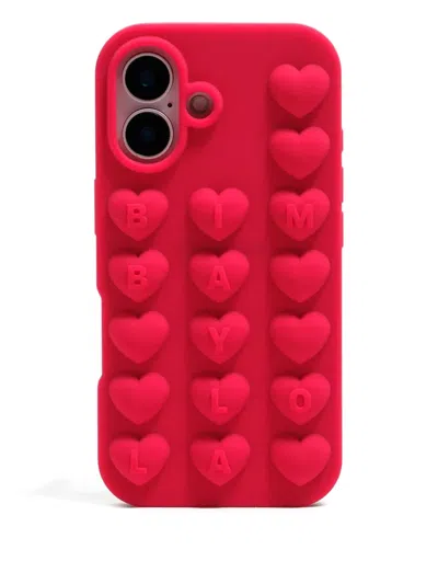 Bimba Y Lola Heart-embellished Phone Case In Red