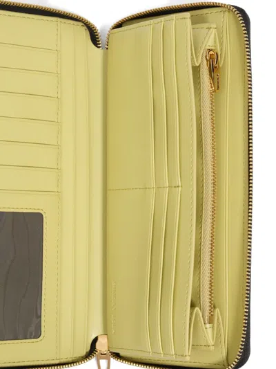 Bimba Y Lola Crocodile-effect Zip-around Wallet In Gold