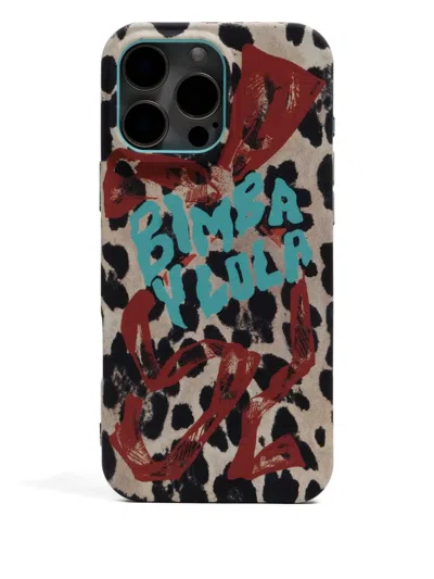Bimba Y Lola Leopard-print Phone Case In Gold