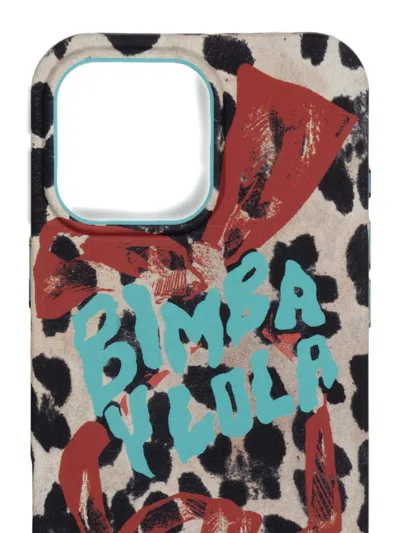 Bimba Y Lola Leopard-print Phone Case In Gold