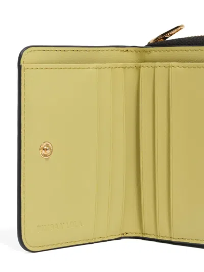 Bimba Y Lola Crocodile-effect Zip-around Wallet In Black