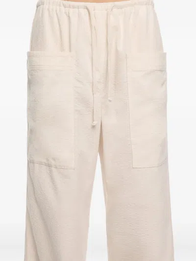 Bimba Y Lola Pocket Drawstring Trousers In Neutral