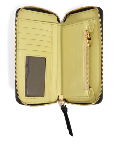 Bimba Y Lola Crocodile-effect Zip-around Wallet In Black