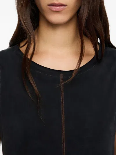 Bimba Y Lola Seam-detail Sleeveless Top In Blue