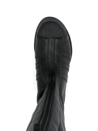 Y-3 Zip-front Platform Boots In Black