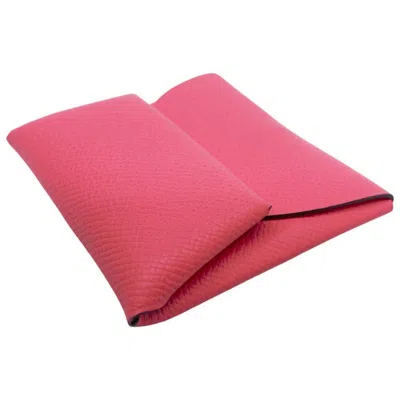 Pre-owned Hermes Rose Azalee Epsom Leather Coin Purse/coin Case () In Pink