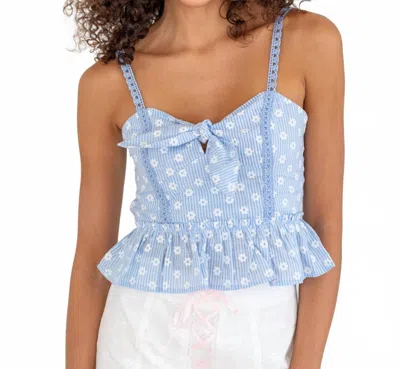 Kestan Greta Top In Blue In Blue