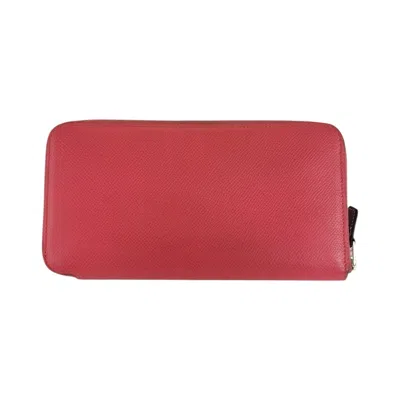Pre-owned Hermes Silk'in Pink Rose Azalee Epsom Leather Long Wallet (bi-fold) ()