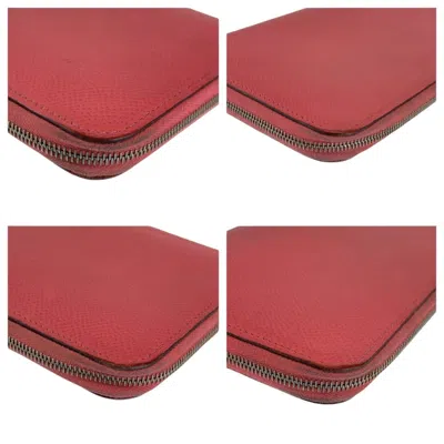 Pre-owned Hermes Silk'in Pink Rose Azalee Epsom Leather Long Wallet (bi-fold) ()