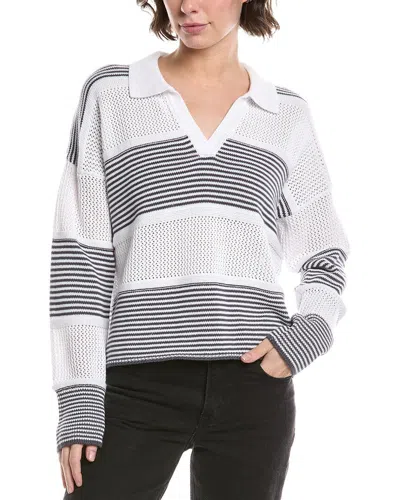 Splendid Ronnie Sweater Ink Stripe In White
