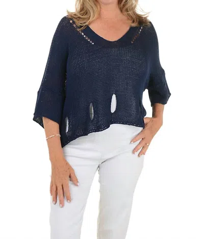 Scandal Italy Lia Sweater In Navy In Blue
