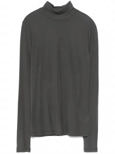 Agolde Pascale Turtleneck Top In Grey In Gray
