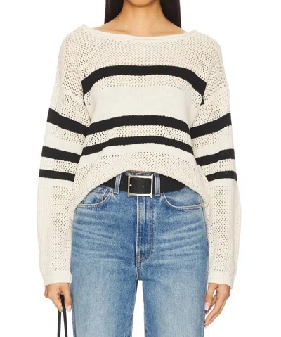 Sanctuary Sporty Stripe Knit Sweater In Beige In Multi