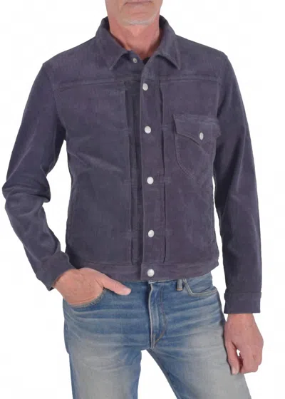 Hiroshi Kato Blade Jacket In Charcoal In Purple