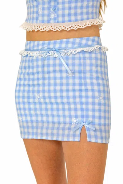 Kestan Cottage Skirt In Blue In Multi