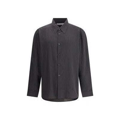 Our Legacy Beyond Striped Button-fastening Shirt In Black