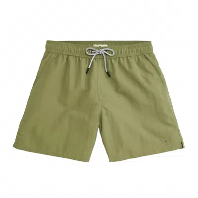 Onward Reserve Men's Coastal Solid Swim Trunk In Oil Green In Multi