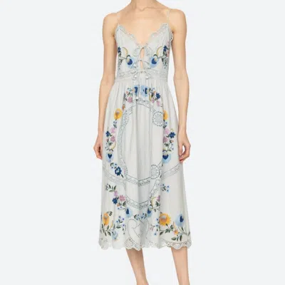 Sea Women's Celia Emb Slip Dress In Sky In Multi