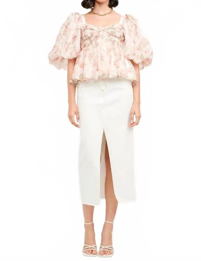 Sofie The Label Saint Malo Top In Peach In Pink
