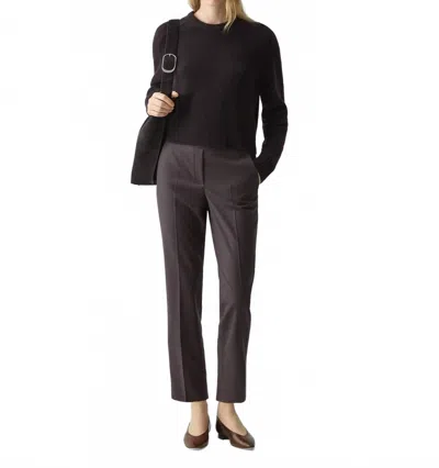 Theory Treeca Sleek Flannel Pull-on Pant In New Charcoal Melange In Multi