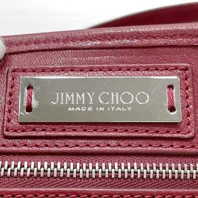 Pre-owned Jimmy Choo Red Color Leather Tote Bag ()