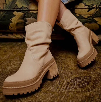 Free People Mel Slouch Boot In Bone Leather In Multi