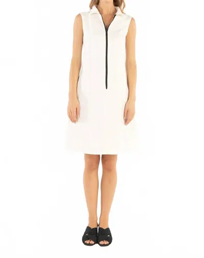 Isle By Melis Kozan Ponto Mini Dress In White Denim In White