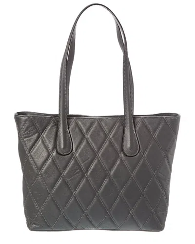 Persaman New York Ingrid Quilted Leather Tote In Gray