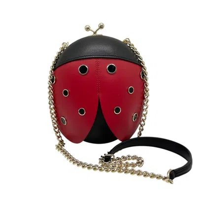 Pre-owned Kate Spade Black Red Color Leather Shoulder Bag ()
