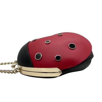 Pre-owned Kate Spade Black Red Color Leather Shoulder Bag ()