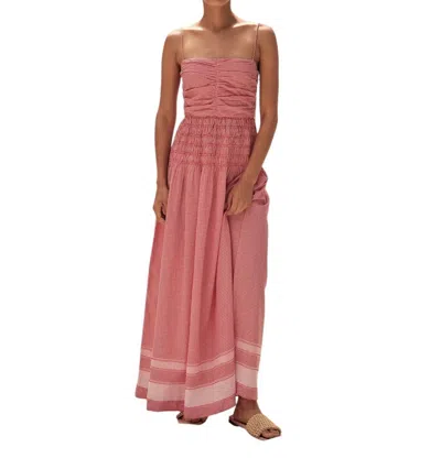 Saylor Dorothy Gingham Maxi Dress In Red/white In Red