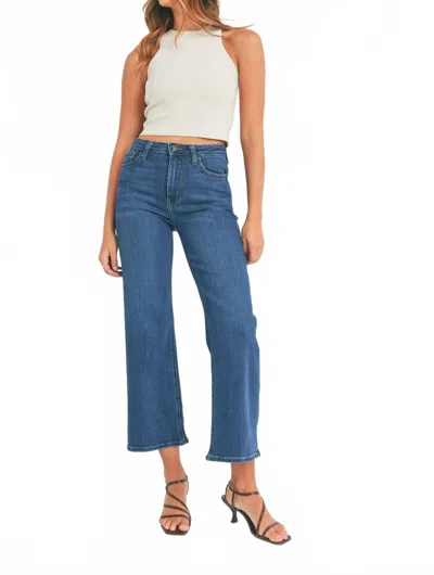 Jbd Slim Wide Leg Jeans In Dark Denim In Blue