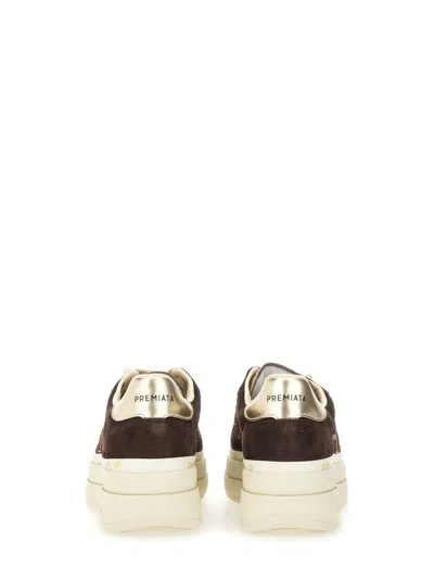 Premiata Suede Platform Sneakers In Brown