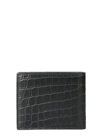 Saint Laurent "tiny Cassandre East/west" Wallet Small In Black
