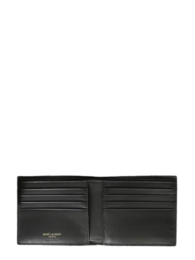Saint Laurent "tiny Cassandre East/west" Wallet Small In Black