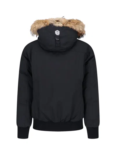 Mackage Layered Jacket With Removable Hood In Black