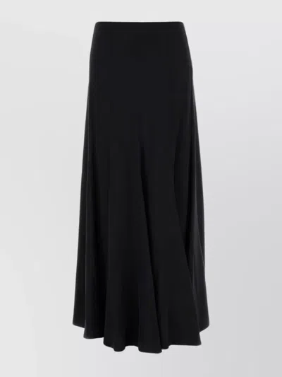 Chloé Maxi Skirt With Sheer Overlay And Flowy Design In Black